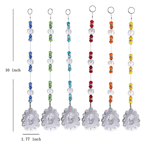 Mehrfarbiger K9 Weißer Kristall Suncatcher Hänger Mehrseitig Geschliffene Glasprismen Für Weihnachtsbaum Fenster Deko