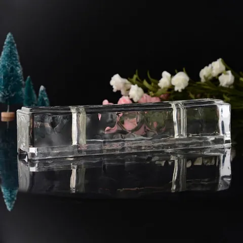 Solid Crystal Glass Brick Decorative Bubble Hot Melt Column For Home Office Architectural Interior Decoration Wall Brick