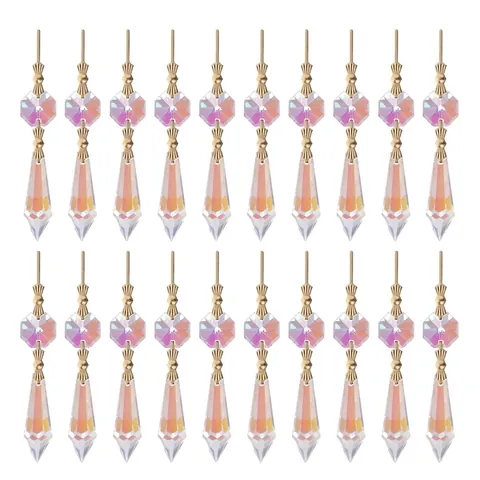 Ornamento Sospeso in Cristallo Per Decorazione Lampada Perline Sfaccettate Accessori DIY Colore AB Arcobaleno Ciondolo in Cristallo Per Soggiorno Casa