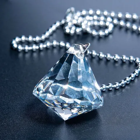 Faceted Crystal Ball Pull Chain Pendant For Ceiling Fan Light Decorative Transparent Iridescent Suncatcher Home Decor Accessory