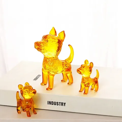 Statuetta in Cristallo a Forma di Cane Dodici Animali dello Zodiaco Statua in Vetro Artigianale Ornamento da Scrivania Decorazione Casa Regalo