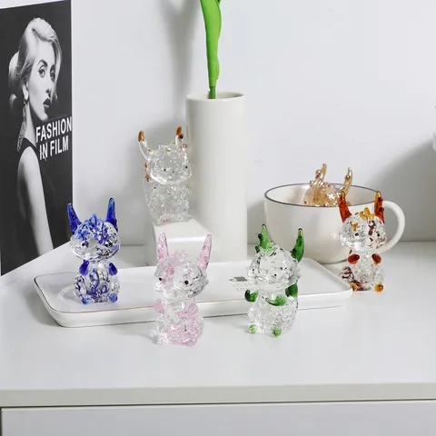Kristall Drachenfigur Dekorativ Glas Tier Skulptur Moderner Luxus Drachen Statue Für Home Office Schreibtisch Deko Geschenk