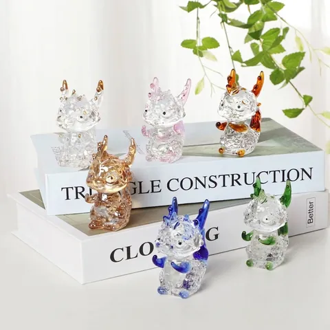 Kristall Drachenfigur Dekorativ Glas Tier Skulptur Moderner Luxus Drachen Statue Für Home Office Schreibtisch Deko Geschenk