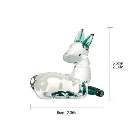 Modern Crystal Animal Figurine Hand Blown Glass Mini Frog Owl Deer Flamingo Ornament For Home Entryway Desktop Decor