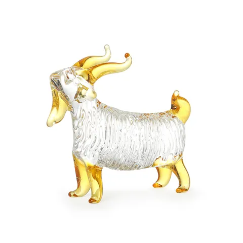 Style Chinois Minimaliste Moderne Mini Figurine Animale en Verre de Cristal Bureau Bureau Ornement Décoration Intérieure