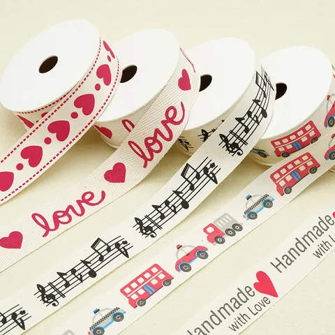 Bedrucktes Baumwollband Weihnachten Schneeflocke Rentier Muster Gurtband Für Geschenkbox Verpackung Hochzeit Dekoration Handarbeit