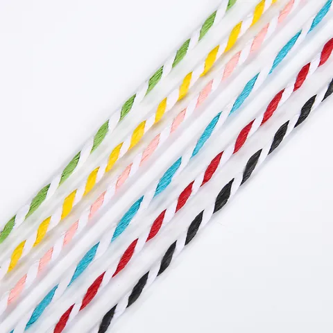 Two Tone Twisted Paper Cord For Gift Wrapping Christmas Decoration DIY Crafts Colorful Binding Rope String