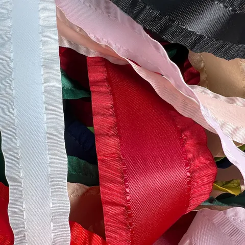 Ruffled Polyester Ribbon Pleated Edge Decorative Webbing For DIY Hair Bows Clothing Accessories Gift Flower Wrapping Bouquet Packaging