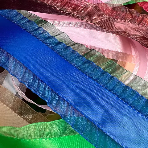 Polyester Ruffled Ribbon Pleated Trim For DIY Hair Bows Gift Cake Flower Wrapping Wedding Party Decor Sewing Accessories