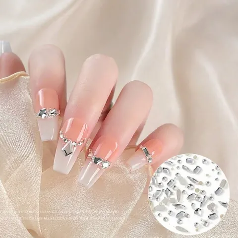 Gemengde Nagelkunst Strass-steentjes Set Kleine 3D Bedeltjes Mini Stalen Kralen Voor DIY Manicure Ontwerpen Salon Accessoires