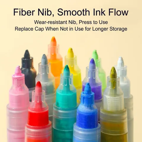 Professional Quick Dry Nail Art Graffiti Pen Waterproof Acrylic Paint Marker For DIY Manicure No UV Lamp Needed Nail Art Pen
