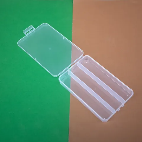 Transparentes Kunststoff Aufbewahrungsbox Mit Drei Fächern Für Angelgerät Schmuck Perlen Bastelteile Organisation Klare Box