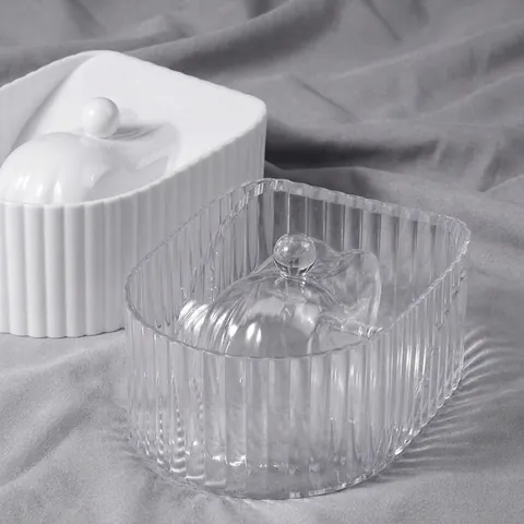 Japanese Style Acrylic Nail Soaking Bowl For Manicure Removal Cuticle Softening Ribbed Design Professional Nail Art Care Tools