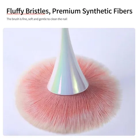 Professional Nail Dust Cleaning Brush With Soft Synthetic Fiber Bristles Small Waist Design Manicure Makeup Tool For Salon And Home Use