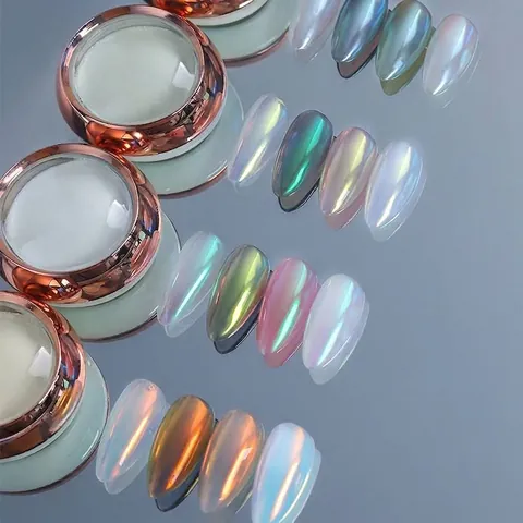 Solid Moonlight Aurora Nail Powder Mirror Effect Chrome Pigment Polarizing Nail Art Glitter For Women DIY Manicure Decor