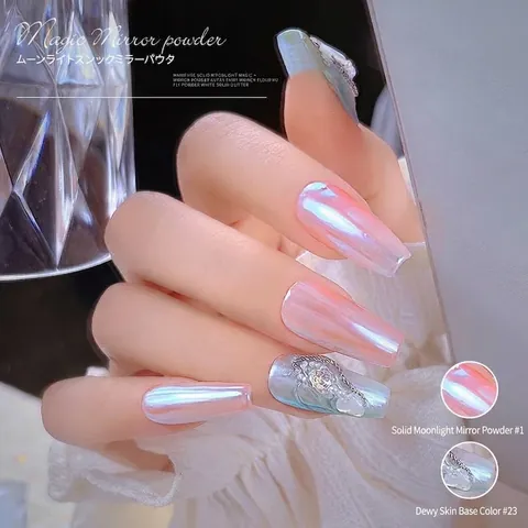 Solid Moonlight Aurora Nail Powder Mirror Effect Chrome Pigment Polarizing Nail Art Glitter For Women DIY Manicure Decor