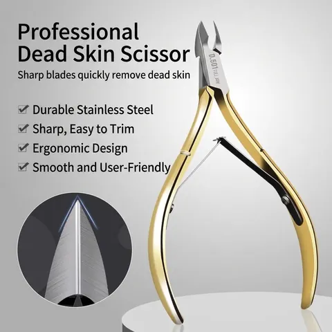Professional Cuticle Nipper Stainless Steel Manicure Tool For Dead Skin Removal Metal Nail Care Clipper For Salon Home