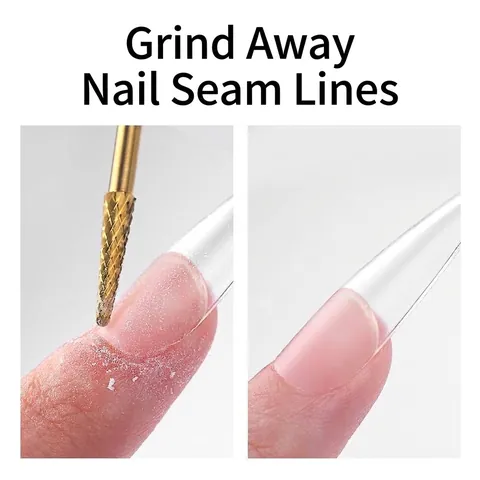 Professional Tungsten Steel Nail Drill Bit Titanium Nitride Coating Cuticle Remover For Manicure Pedicure Nail Art Accessories