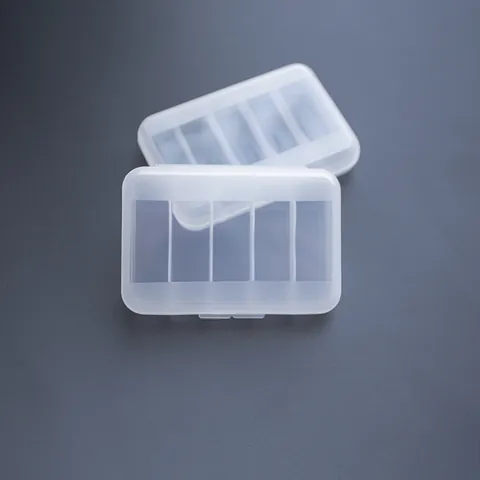 Caja de Almacenamiento de Plástico PP Transparente de 5 Compartimentos Organizador Portátil Pequeño para Tapones de Oídos Joyería Cebos Componentes Electrónicos