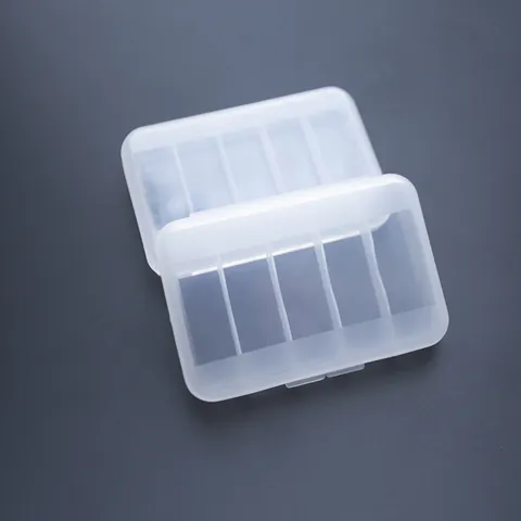Caja de Almacenamiento de Plástico PP Transparente de 5 Compartimentos Organizador Portátil Pequeño para Tapones de Oídos Joyería Cebos Componentes Electrónicos