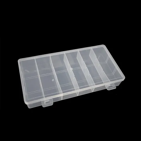 Scatola Portaoggetti in Plastica PP Trasparente Rettangolare a Più Scomparti Organizer Portatile per Ferramenta e Gioielli