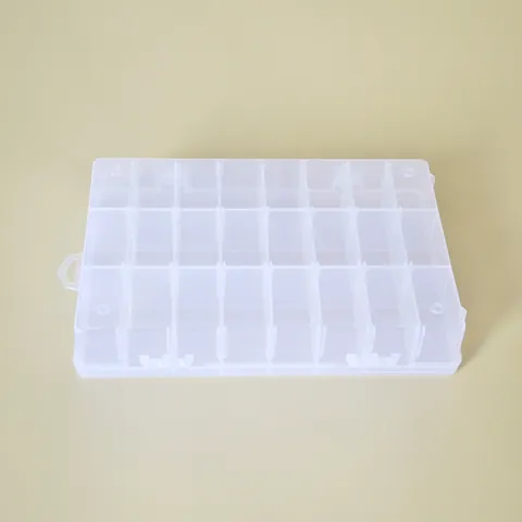 Transparente 24 Fächer Kunststoff Aufbewahrungsbox Verstellbare Trennwände Für Schmuck Perlen Angelzubehör Werkzeug Organizer