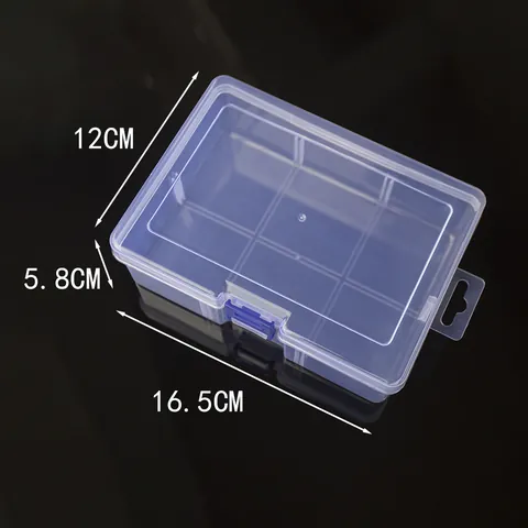 Large 6 Grid Transparent Plastic Storage Box With Lid Portable Dustproof Organizer For Jewelry Electronic Components Puzzle