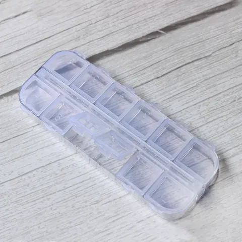 Boîte de Rangement en Plastique Transparent Avec Couvercles Indépendants Organiseur Numéroté pour Accessoires de Nail Art DIY