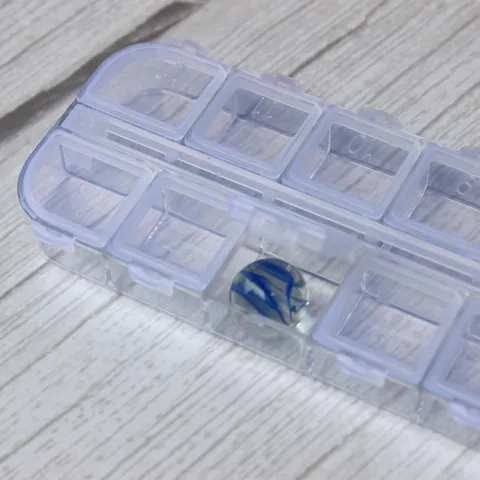 Boîte de Rangement en Plastique Transparent Avec Couvercles Indépendants Organiseur Numéroté pour Accessoires de Nail Art DIY