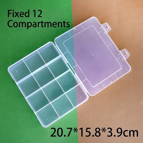 Transparente PP Kunststoff Aufbewahrungsbox Mit Festen Gittern Klarer Fach Organizer Für Kleine Hardware Perlen Schmuck Und Bastelbedarf