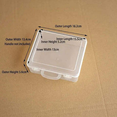 Transparent Portable Plastic Storage Box With Handle And Lid Clear Organizer Case For Stationery Toys Small Parts Home Office