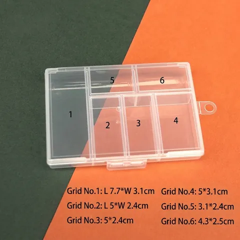 Transparente Kunststoff Aufbewahrungsbox Mehrere Fächer Schmuck Perlen Etui Kleine Angelzubehör Organizer Box Mit Schnappverschluss Aufhängeloch