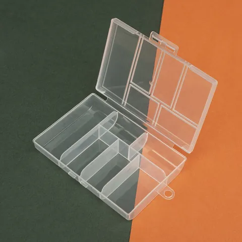 Transparente Kunststoff Aufbewahrungsbox Mehrere Fächer Schmuck Perlen Etui Kleine Angelzubehör Organizer Box Mit Schnappverschluss Aufhängeloch