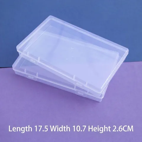 Klare Rechteckige Kunststoff Aufbewahrungsbox Transparent PP Organizer Koffer Mit Klappdeckel Schnalle Für Handyhülle Kleinteile