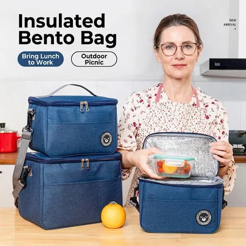 Tragbare Isoliertasche Oxford Tuch Thermische Kühltasche Für Damen Herren Kinder Outdoor Picknick Büro Schule Mit Verstellbarem Riemen