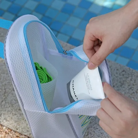 Borsa da Nuoto Impermeabile in PVC Trasparente Grande Capacità Beauty Case Portatile per Palestra Fitness Uomo e Donna