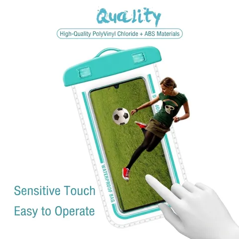 Universal Transparent Waterproof Phone Pouch Sensitive Touch Sensitive Dry Bag With Lanyard For Swimming Diving Beach Outdoor Accessory