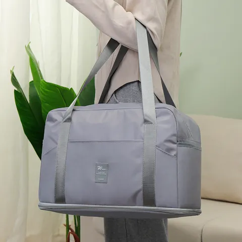 Large Capacity Expandable Travel Duffel Bag Waterproof Oxford Cloth Storage Bag For Packing Moving With Trolley Sleeve Women Men