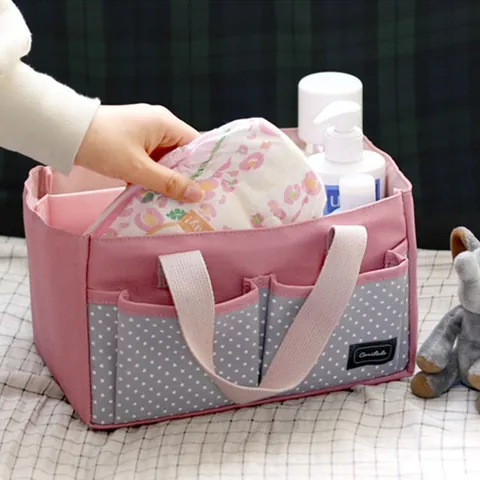 Portable Oxford Cloth Baby Stroller Organizer Bag Multifunctional Diaper Storage Mummy Bag For Infant Stroller Accessory