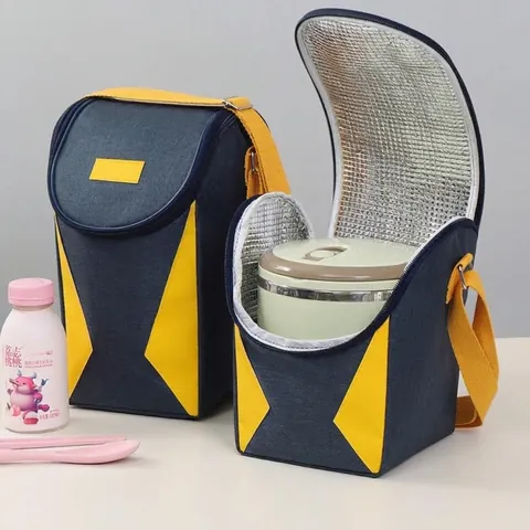 Draagbare Geïsoleerde Lunchtas Oxford Doek Thermische Koeltas Voor Picknick Kantoor School Studenten Lunchbox Opbergtas