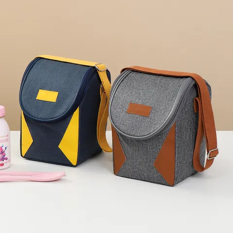 Draagbare Geïsoleerde Lunchtas Oxford Doek Thermische Koeltas Voor Picknick Kantoor School Studenten Lunchbox Opbergtas