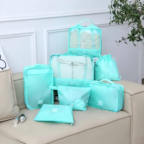 Waterproof Travel Luggage Organizer Mesh Storage Bag Drawstring Laundry Shoe Cosmetic Toiletries Flat Pouch For Suitcase