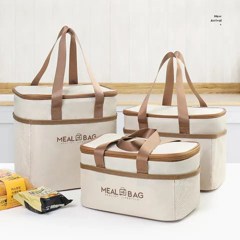 Geïsoleerde Lunchtas Voor Dames Heren Waterdichte Thermische Lunchbox-tas Draagbare Oxford Doek Lunchtas Voor Kantoor School Picknick