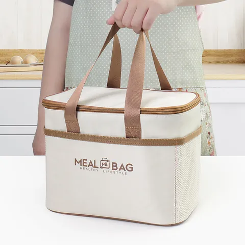 Geïsoleerde Lunchtas Voor Dames Heren Waterdichte Thermische Lunchbox-tas Draagbare Oxford Doek Lunchtas Voor Kantoor School Picknick