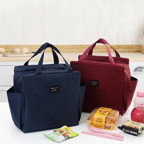 Large Capacity Insulated Lunch Bag Portable Thermal Meal Prep Tote With Aluminum Foil Lining For Office School Picnic Men Women