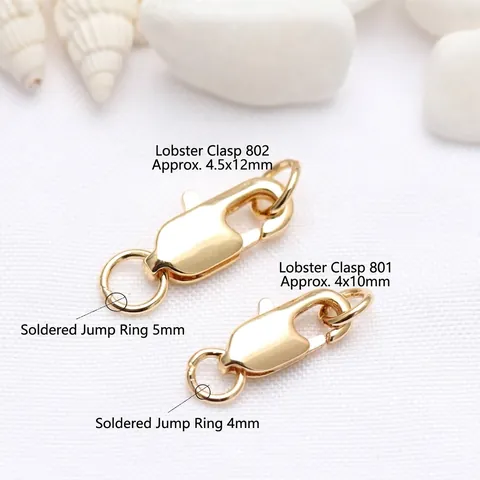 Fermoir Mousqueton Queue de Poisson en Cuivre Rempli d'Or 14K 18K Fermoir de Connexion pour Collier Bracelet DIY Fournitures de Bijoux
