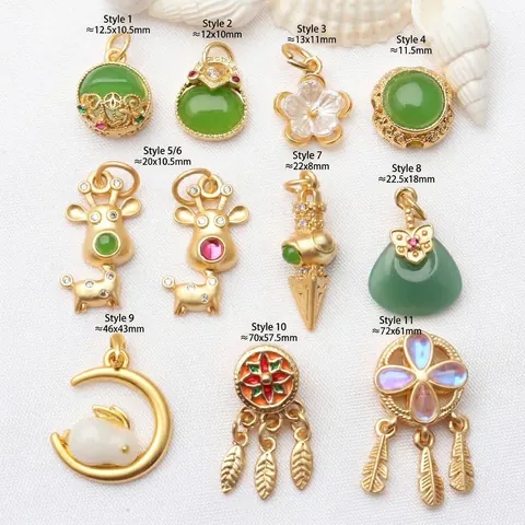 Antikgold Stil DIY Schmuck Anhänger Vintage Kupfer Emaille Strass Charms Für Armband Halskette Bastelzubehör