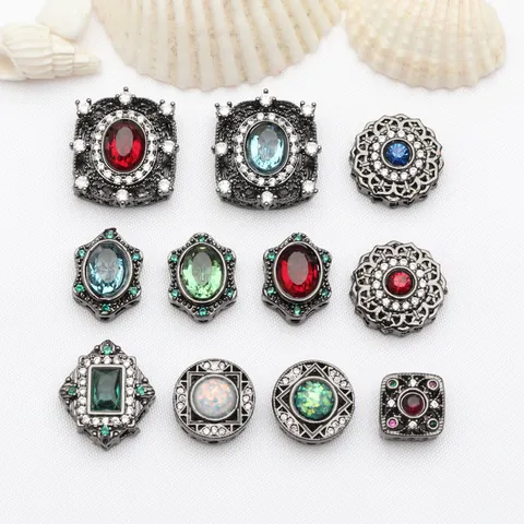 Waffenschwarz Legierung Zirkonia Zwischenperlen Für DIY Handgemachten Schmuck Herstellung Halskette Armband Zubehör Bunte Eingelegte Perlen