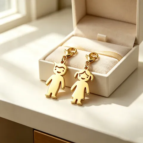 304 Edelstahl Cartoon Junge Mädchen Paar Anhänger Mit Hummerverschluss DIY Schmuckherstellung Befunde Mode Metall Charme