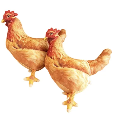 Realistic 3D Hen Plush Toy Simulation Chicken Stuffed Animal Soft Pillow Prank Gift For Kids Home Decoration